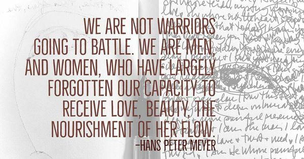 I AM NOT A WARRIOR; I HOLD ALL THAT I NEED